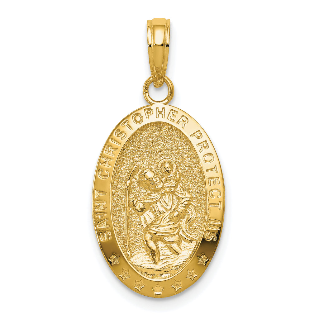 10k Saint Christopher Medal Pendant