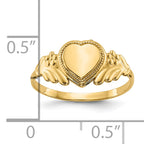 10k Polished Heart Child's Ring