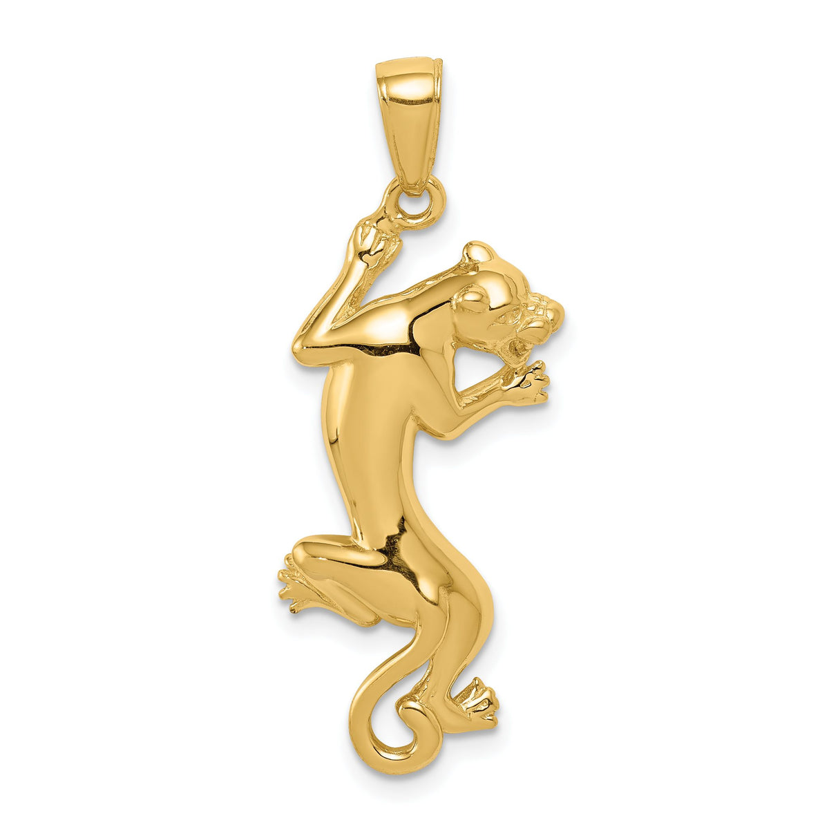 Panther Pendant in 10K Yellow Gold, 36mm - Sophia Jewelers Main image