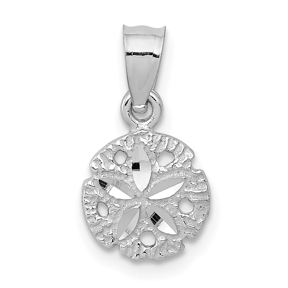 10k White Gold Sand Dollar Pendant Main image