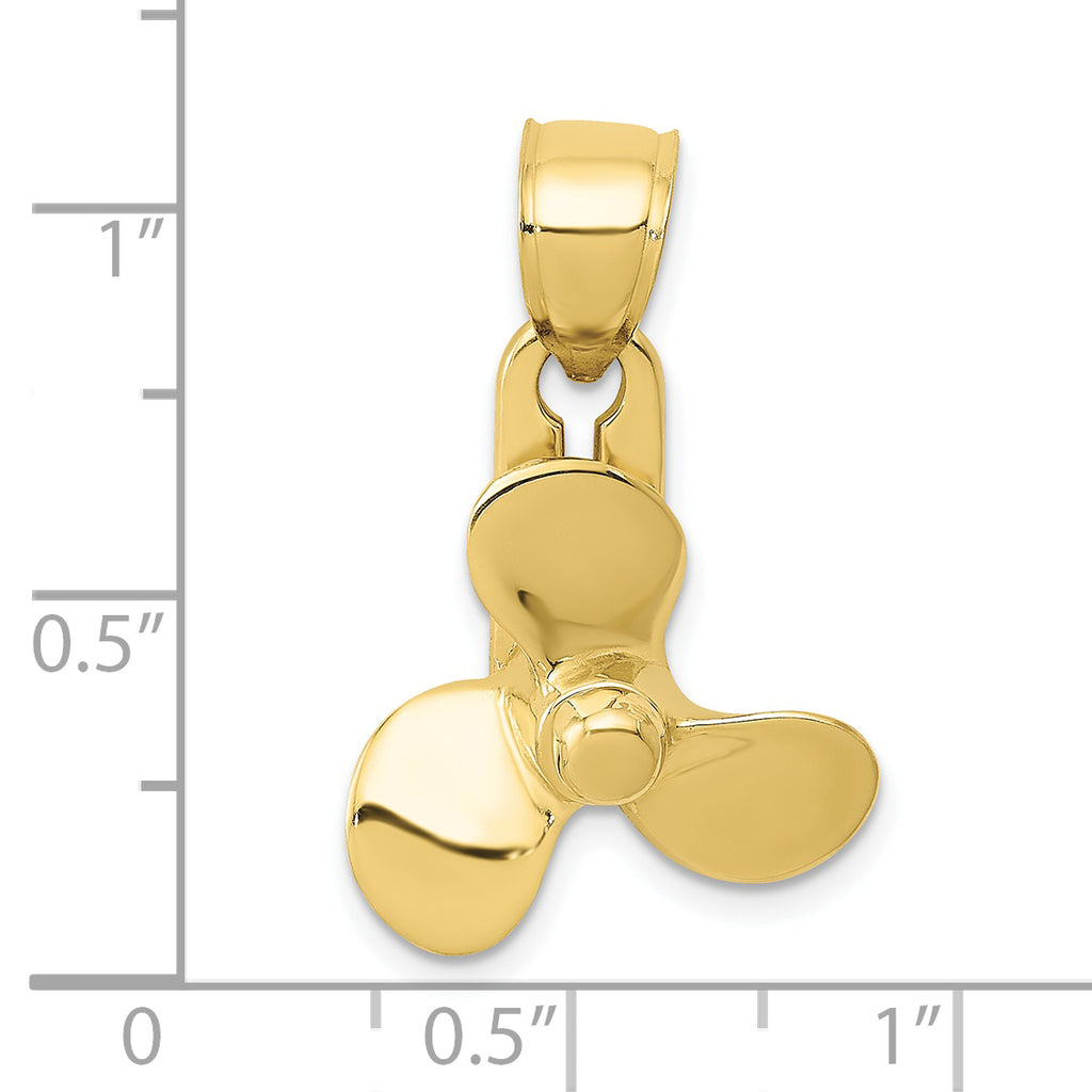 10k 3-D Moveable Blade Propeller Pendant