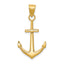 10K Gold Polished Anchor Pendant