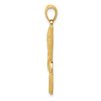 10K None Nefertiti with Filigree Crown Pendant - view 2