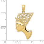 10K None Nefertiti with Filigree Crown Pendant - view 4