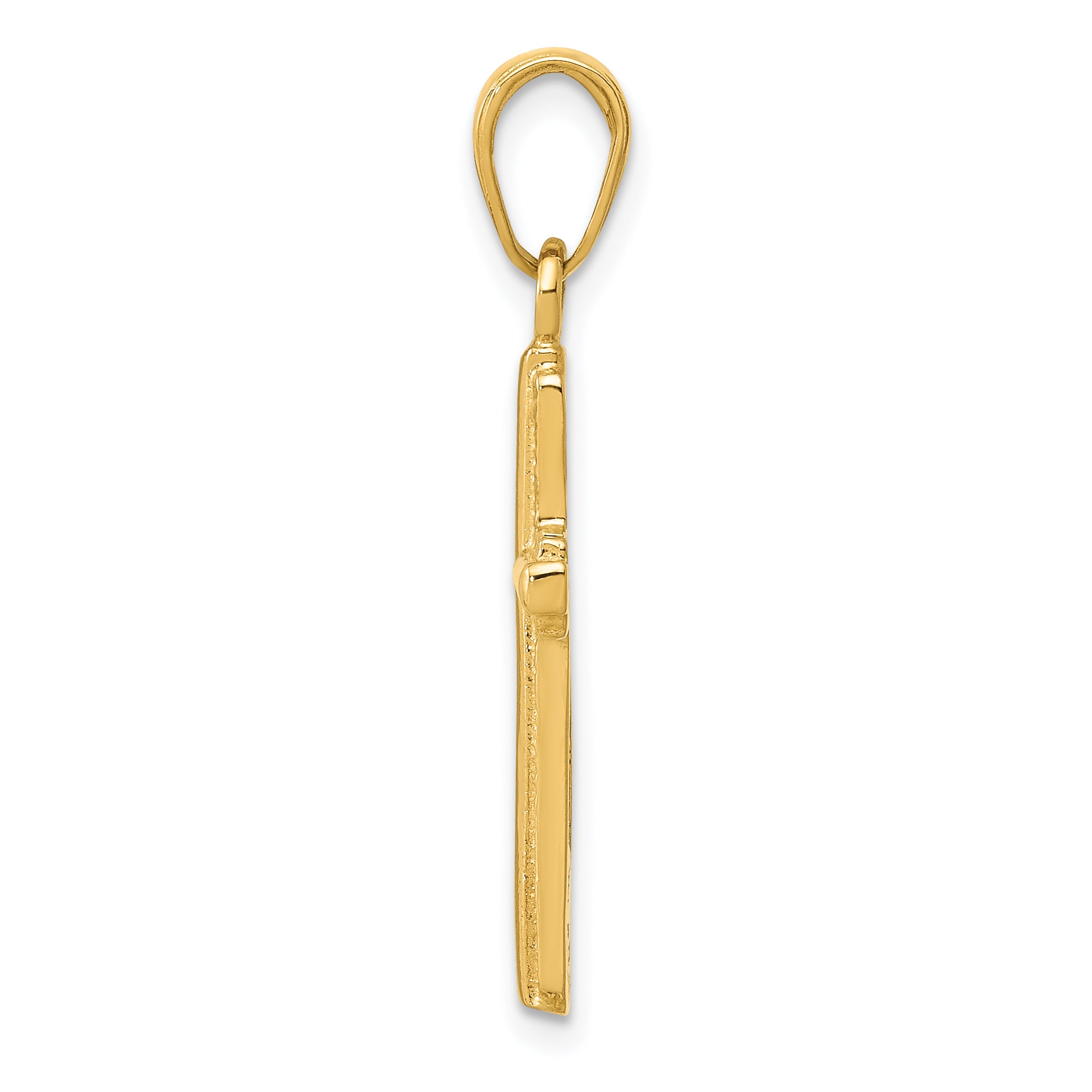 10K Yellow Gold Cross Pendant Secondary image