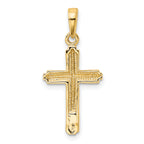 10K None Cross Pendant - view 3