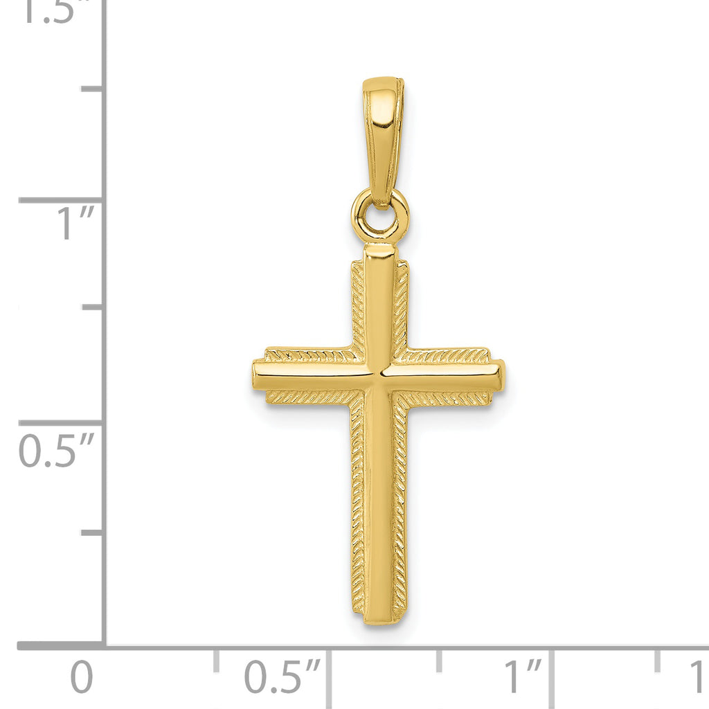 10K None Cross Pendant - view 4