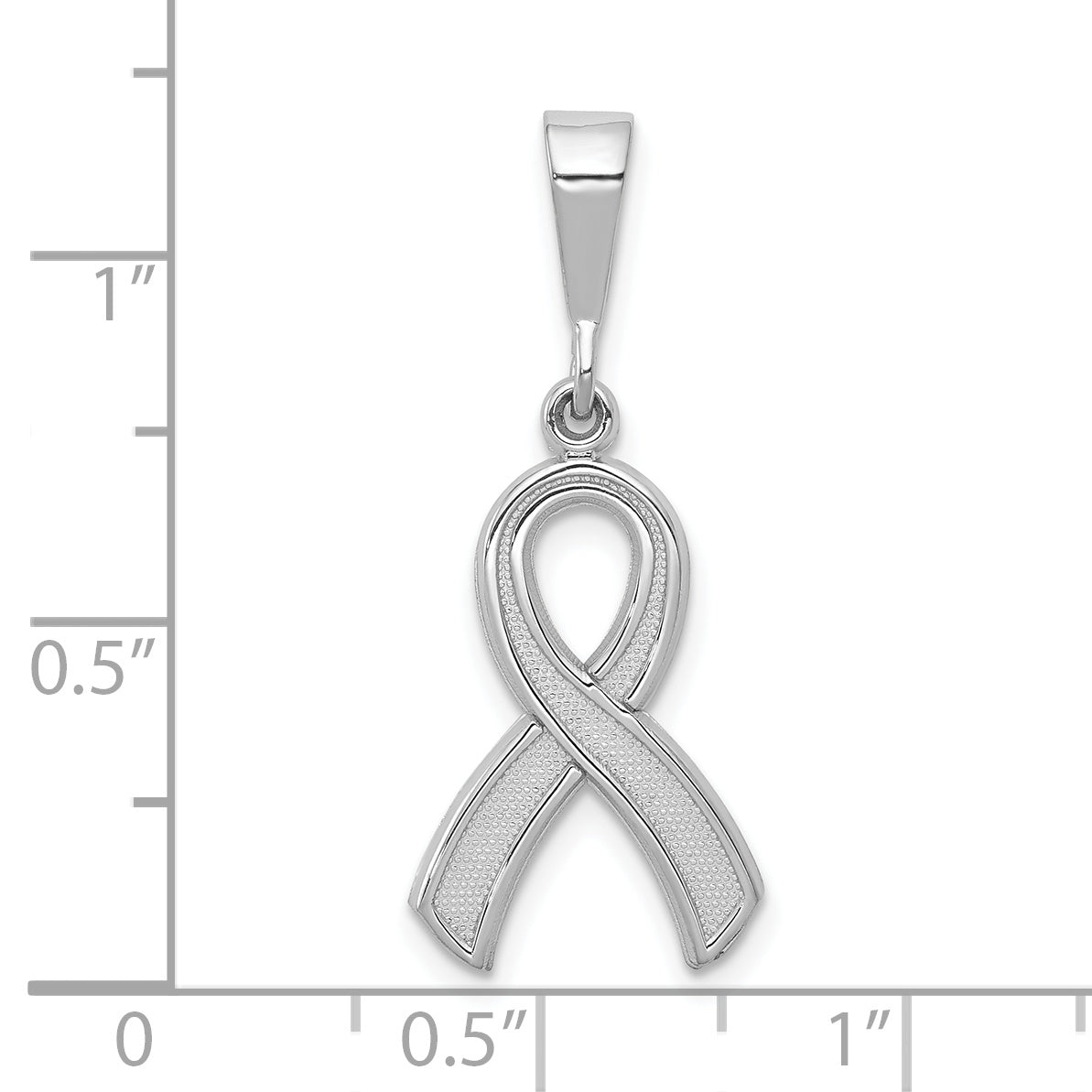 10k White Gold Awareness Pendant Secondary image