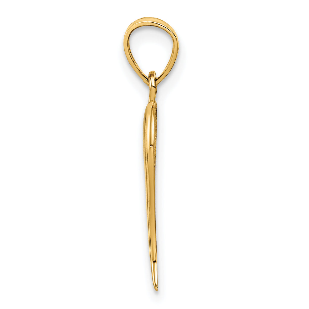 10k Italian Horn Pendant