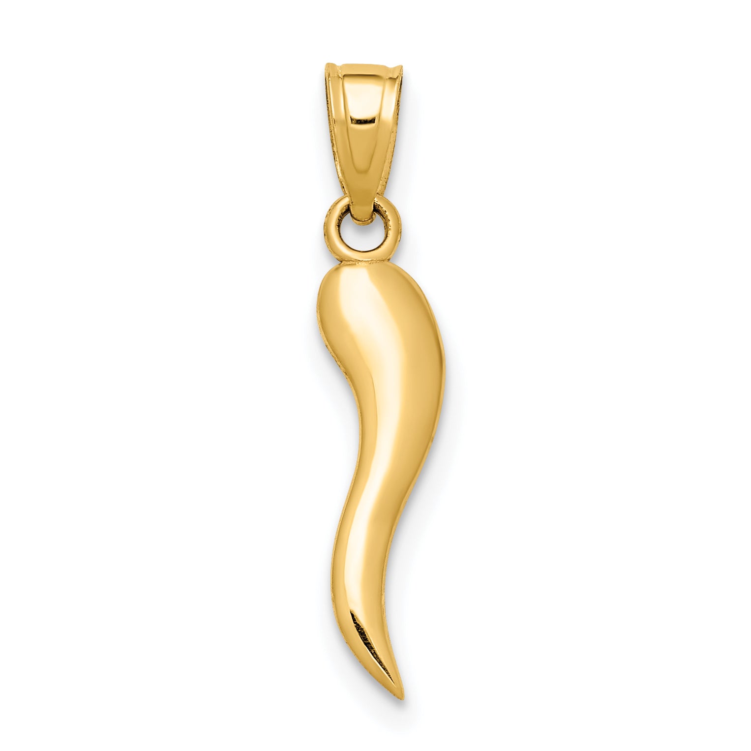 10k Italian Horn Pendant Main image