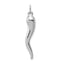 10k White Gold Italian Horn Charm
