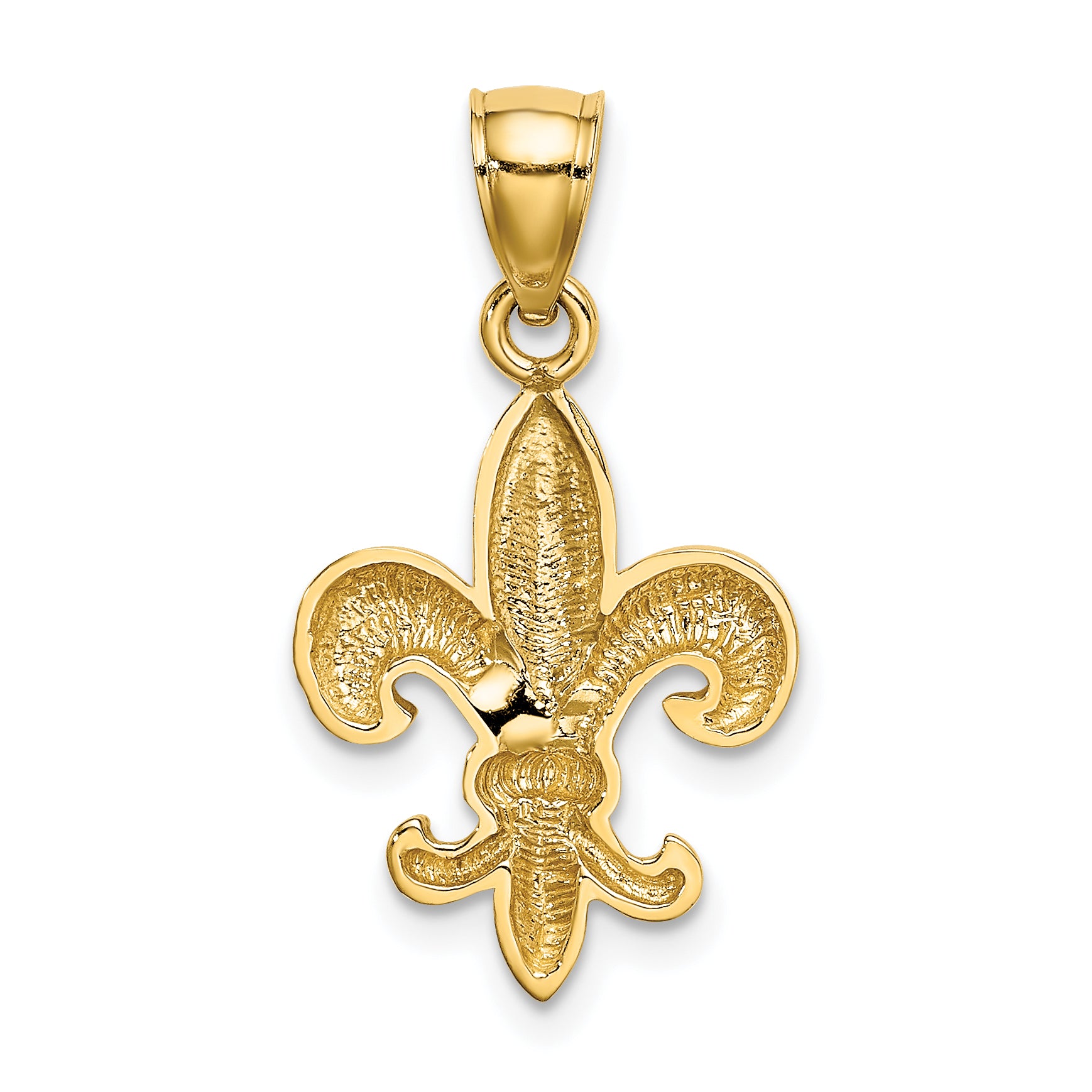 10k Polished Fleur de Lis Pendant