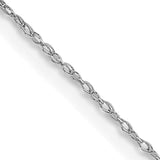 Cable Rope Chain Necklace in 10K White Gold, 0.5mm, 16–24 Inch
