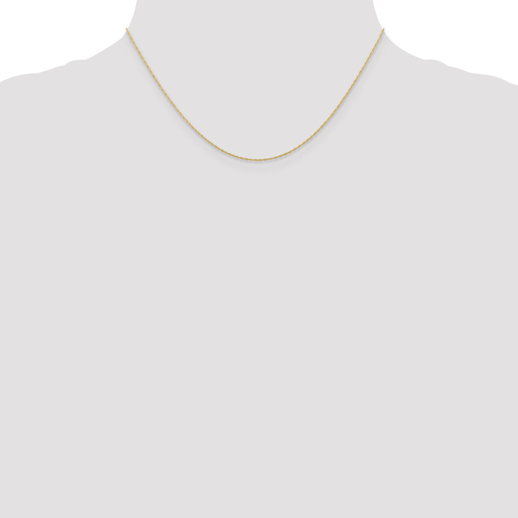 10K None 0.5mm Cable Chain Necklace - view 4