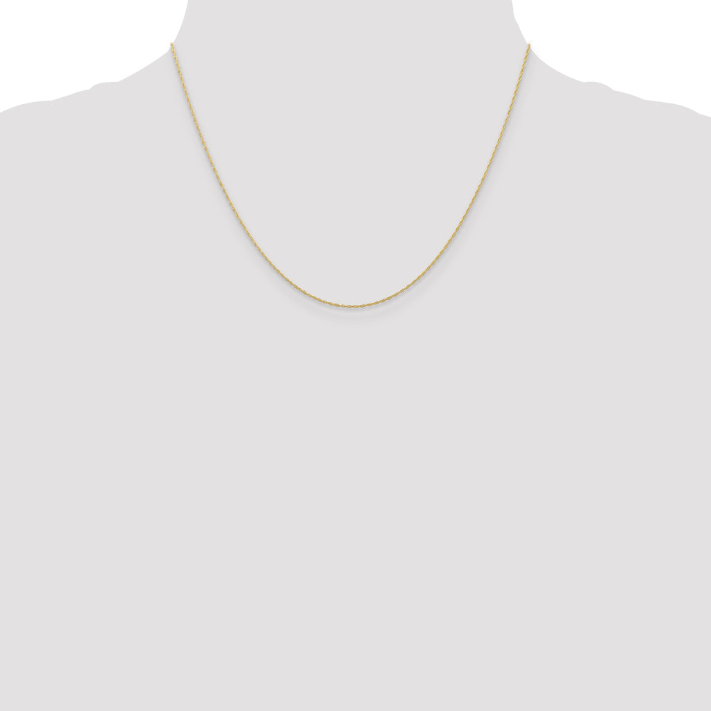 10K None 0.5mm Cable Chain Necklace - view 4