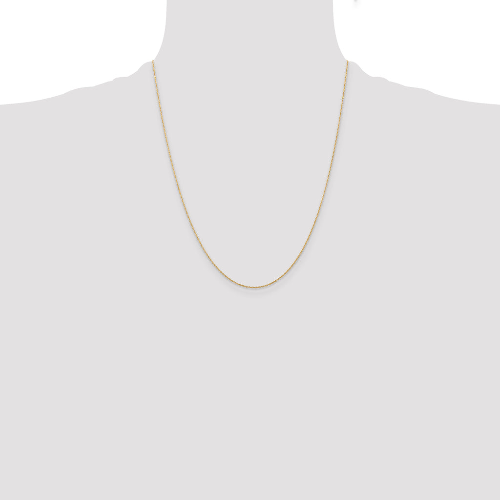 10k .5mm Carded Cable Rope Chain