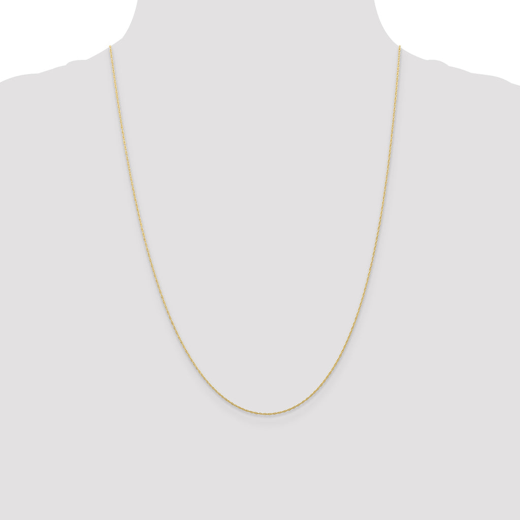 10K None 0.5mm Cable Chain Necklace - view 4