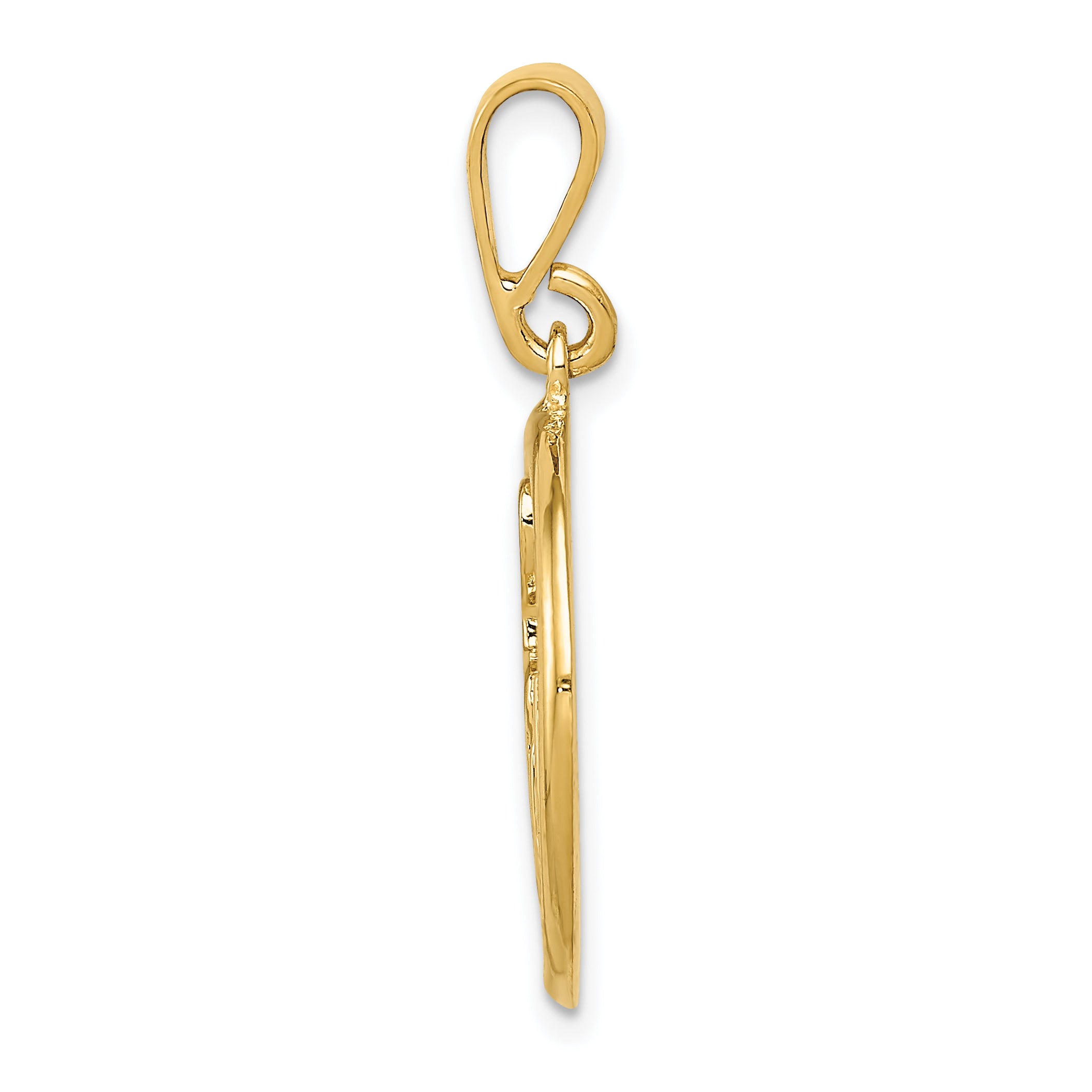 10k Gold Polished Musical Notes Pendant Secondary image