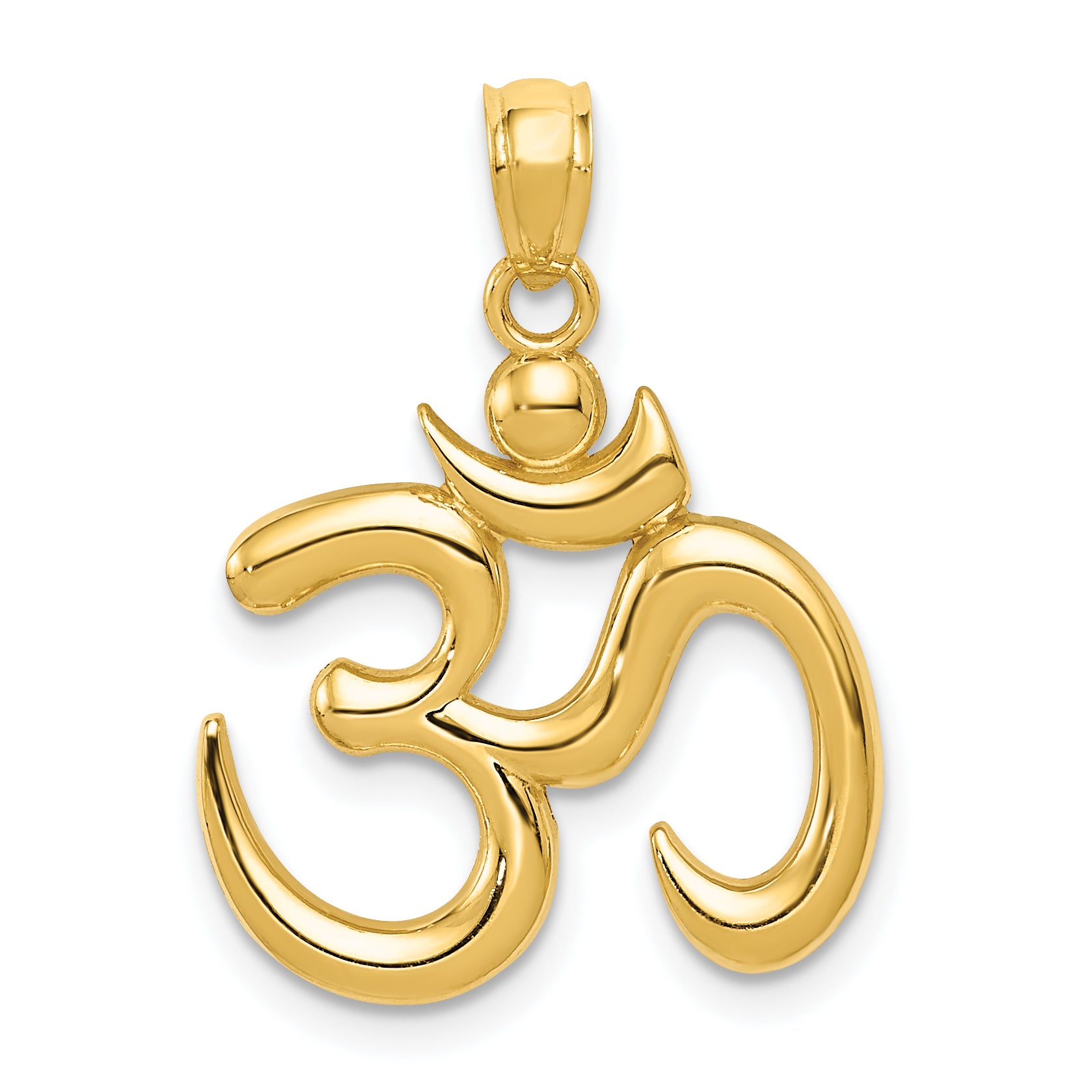 10k Polished Om Symbol Pendant Main image
