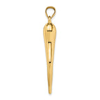 10k Hollow Italian Horn Pendant