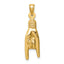 10K 3D Hollow Rock On Sign Charm