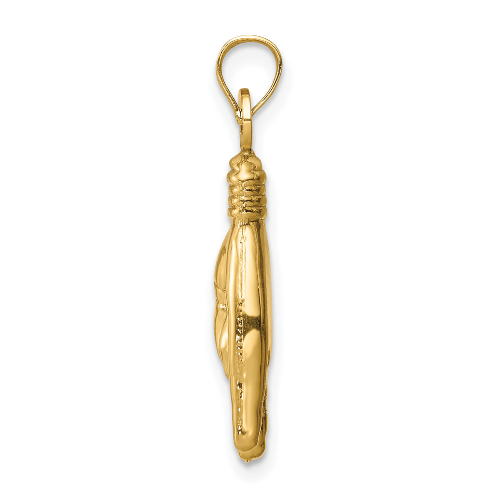 10K 3D Hollow Rock On Sign Charm