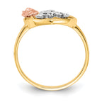 10K Two-tone & Rhodium 15 Anos Ring
