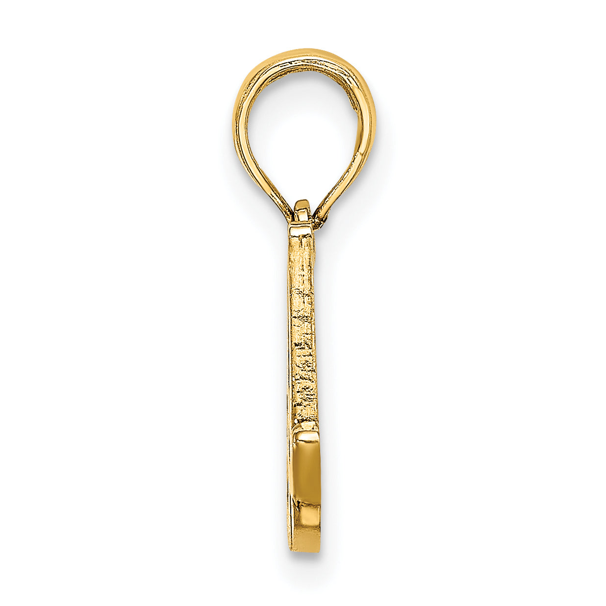 10K Polished A Script Initial Charm Secondary image