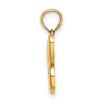 10K Polished C Script Initial Charm