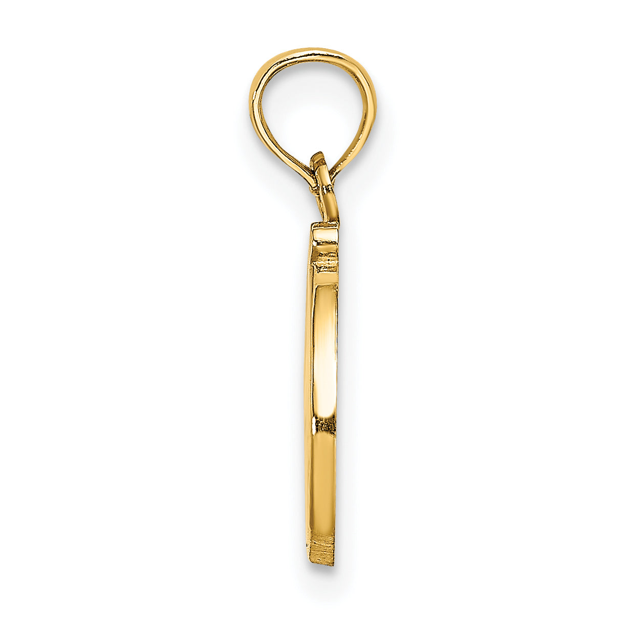 10K Polished D Script Initial Charm Secondary image