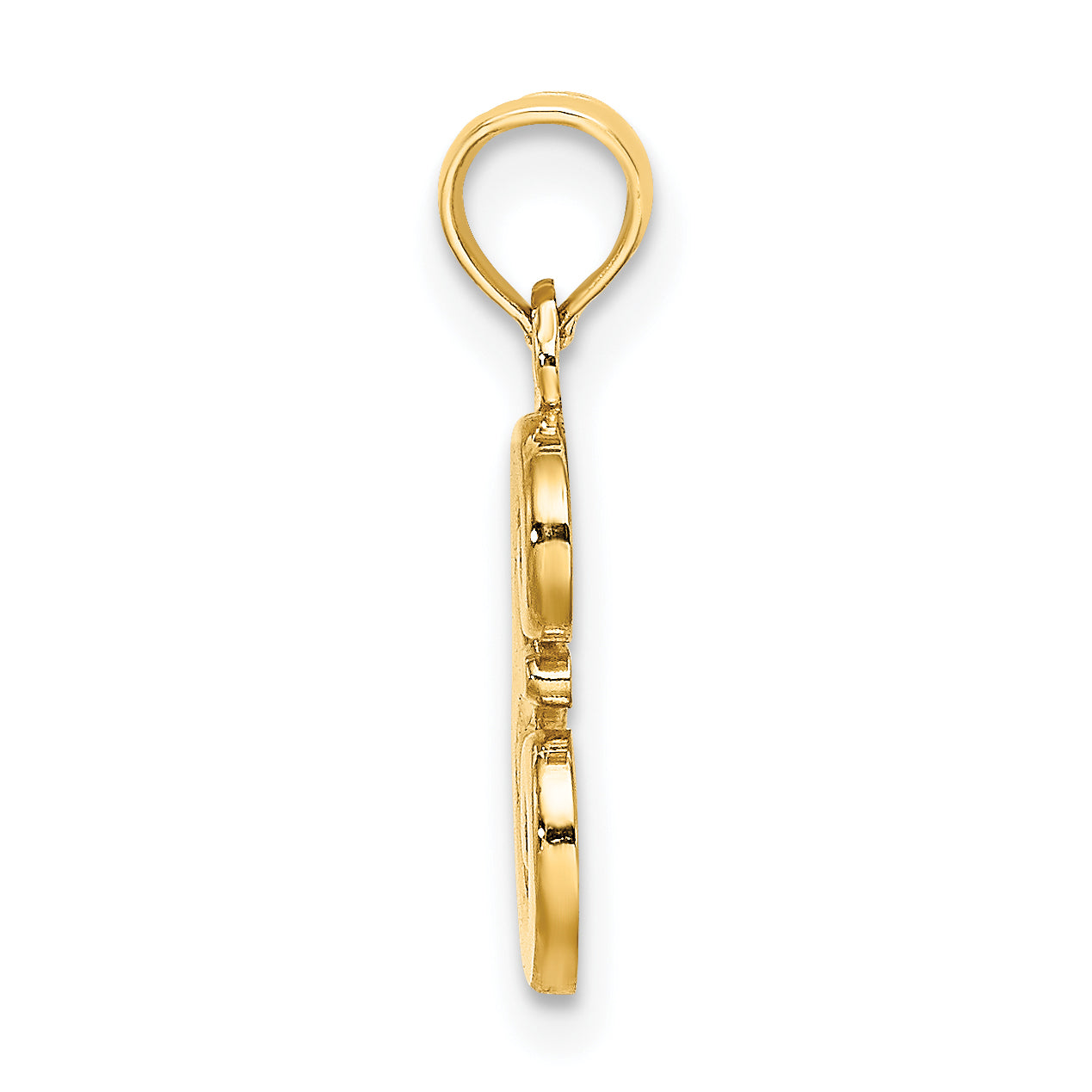 10K Polished E Script Initial Charm Secondary image