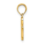 10K None Polished G Script Initial Charm - view 2