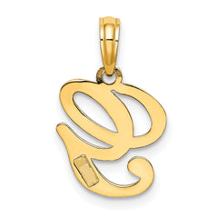 10K Polished G Script Initial Charm
