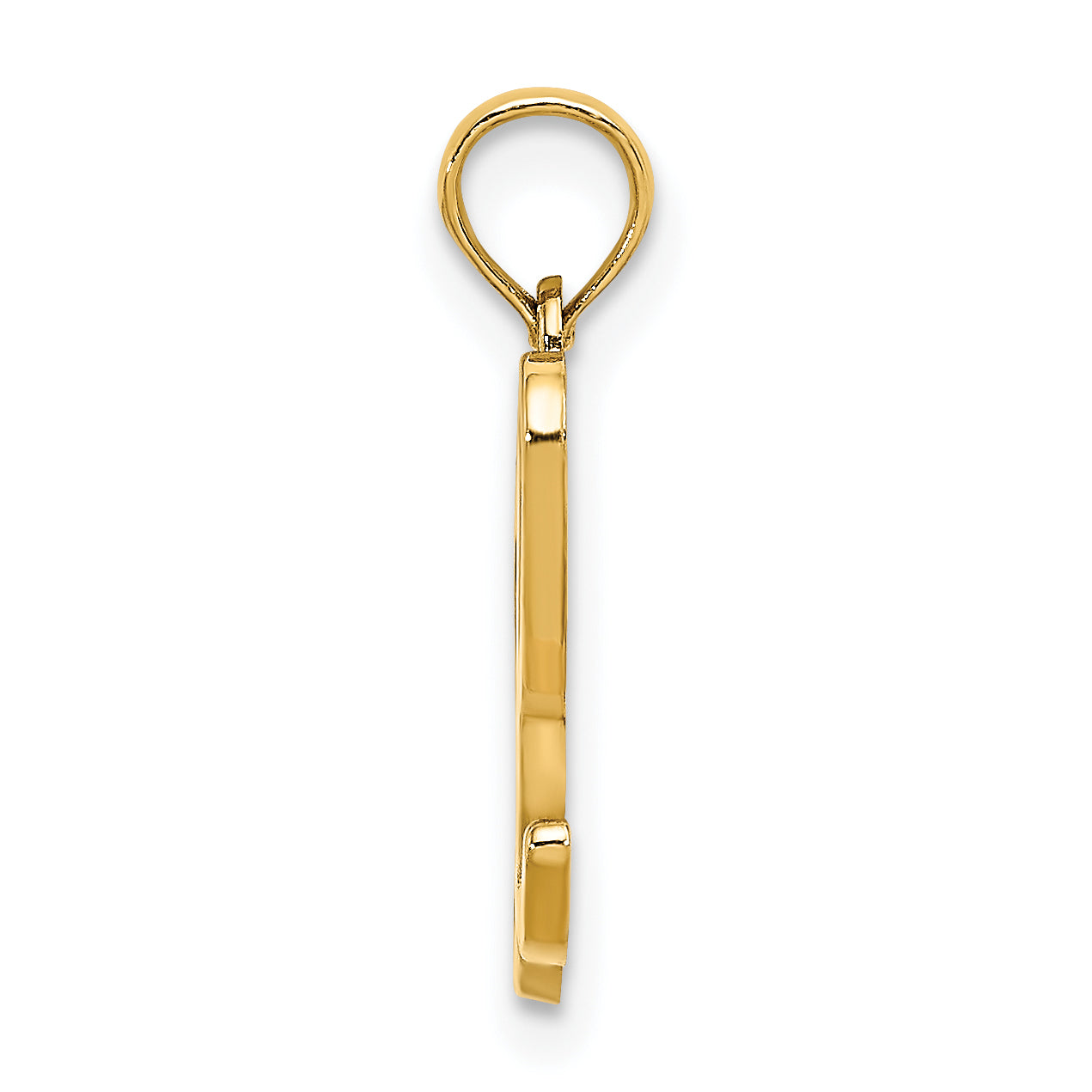 10K Polished L Script Initial Charm Secondary image