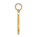 10K Polished L Script Initial Charm
