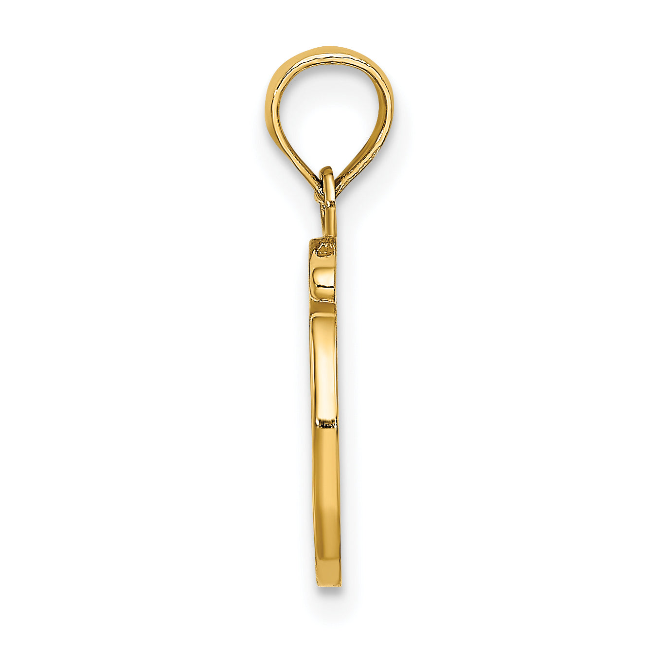 10K Polished O Script Initial Charm Secondary image