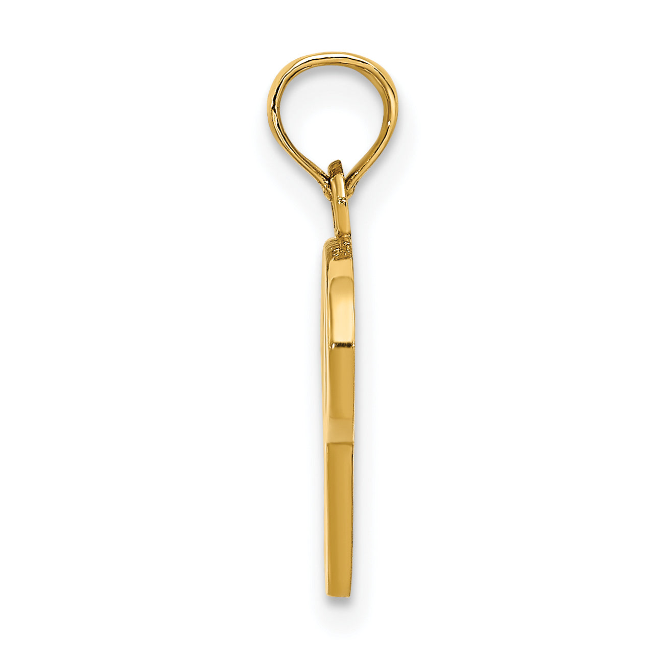 10K Polished P Script Initial Charm Secondary image