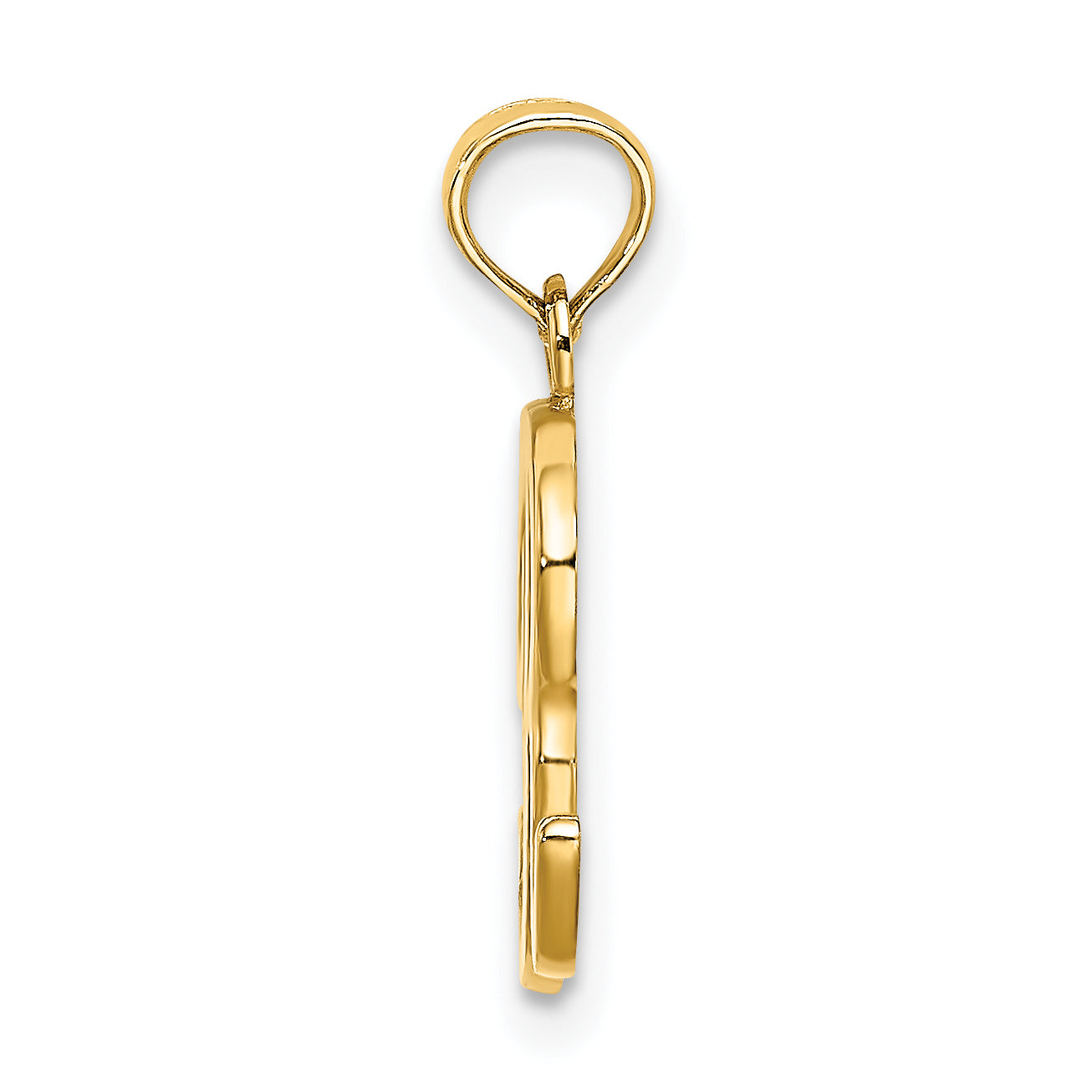 10K Polished R Script Initial Charm Secondary image