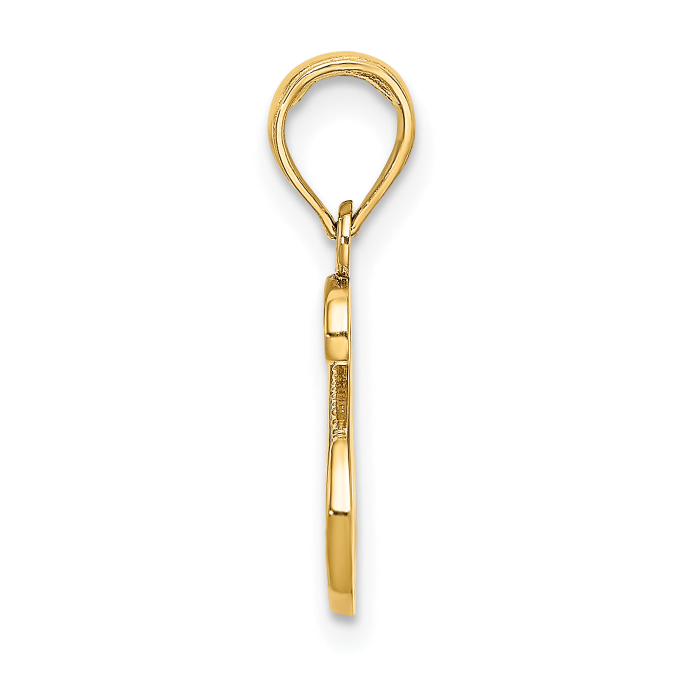 10K Polished S Script Initial Charm Secondary image