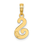 10K Polished S Script Initial Charm