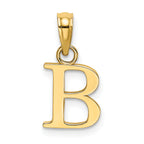 10K Polished B Block Initial Charm