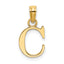 10K None Polished C Block Initial Charm
