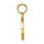10K None Polished D Block Initial Charm - view 2