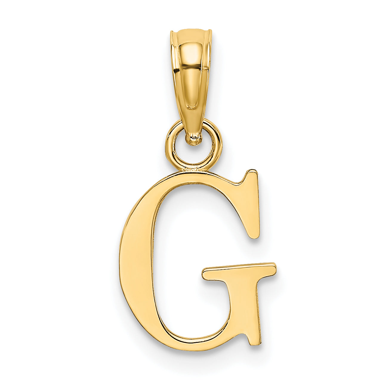 10K Polished G Block Initial Charm Main image