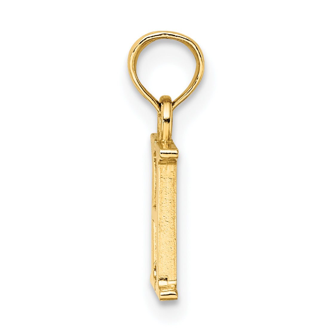 10K Polished H Block Initial Charm Secondary image