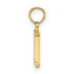 10K Polished H Block Initial Charm