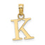 10K None Polished K Block Initial Charm