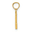 10K None Polished L Block Initial Charm - view 2