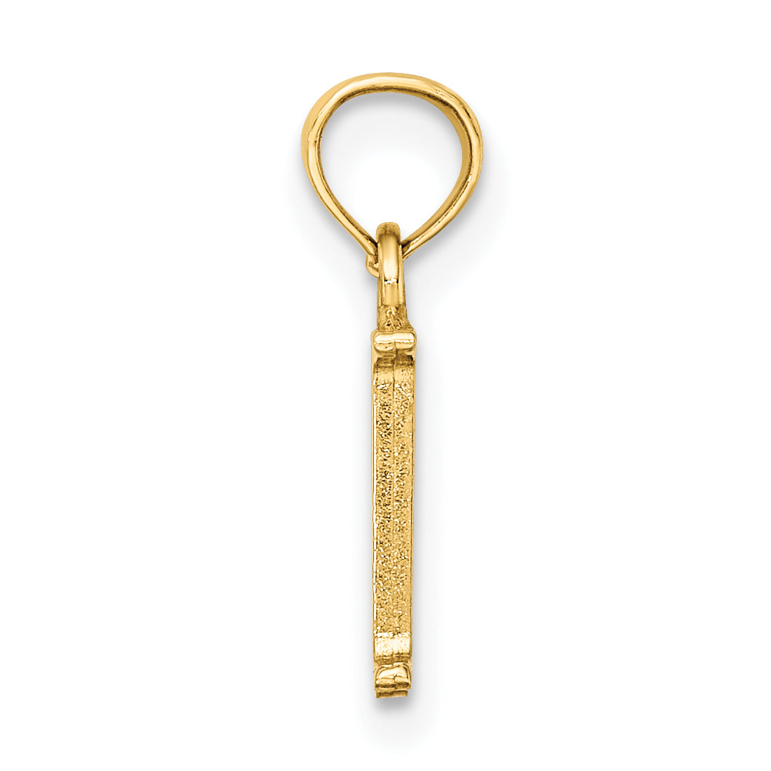 10K Yellow Gold Polished M Block Initial Charm Secondary image