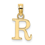 10K None Polished R Block Initial Charm